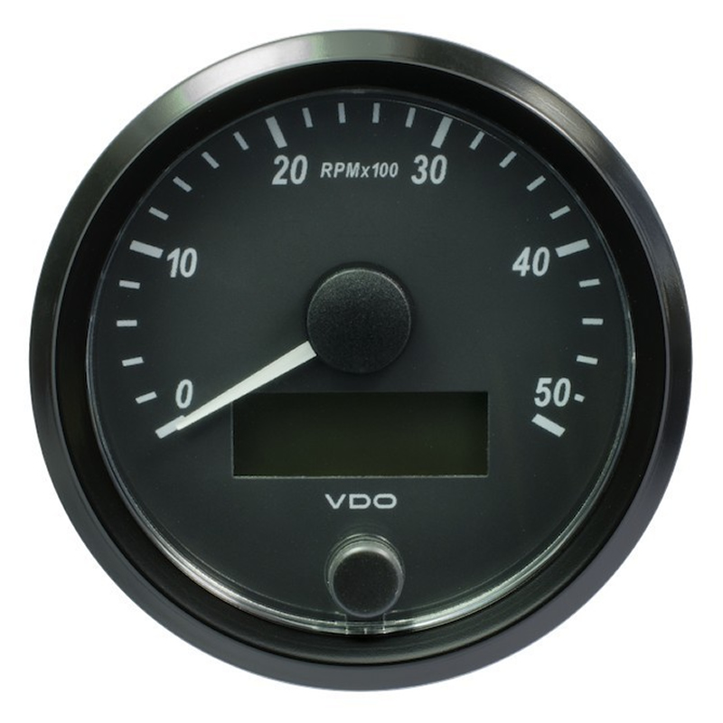 VDO SingleViu Tachometer 5.000 RPM Black 80mm